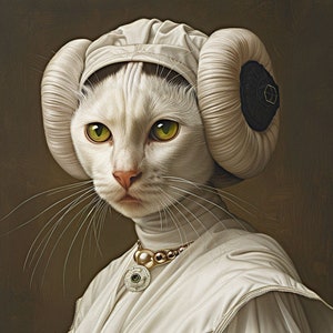 cat dressed as princess leia Princess Leia Kitty Cosplay GeekTyrant