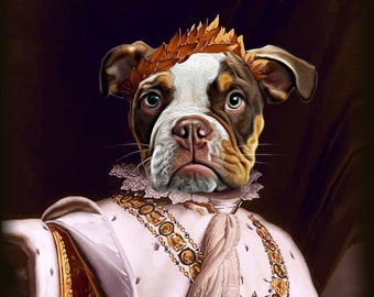 Napoléon Bonaparte - Pet Portrait - Custom Renaissance Pet Dog/Cat Portraits - Digital personalized portrait painting