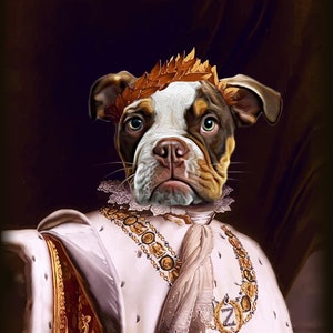 Napoléon Bonaparte - Pet Portrait - Custom Renaissance Pet Dog/Cat Portraits - Digital personalized portrait painting