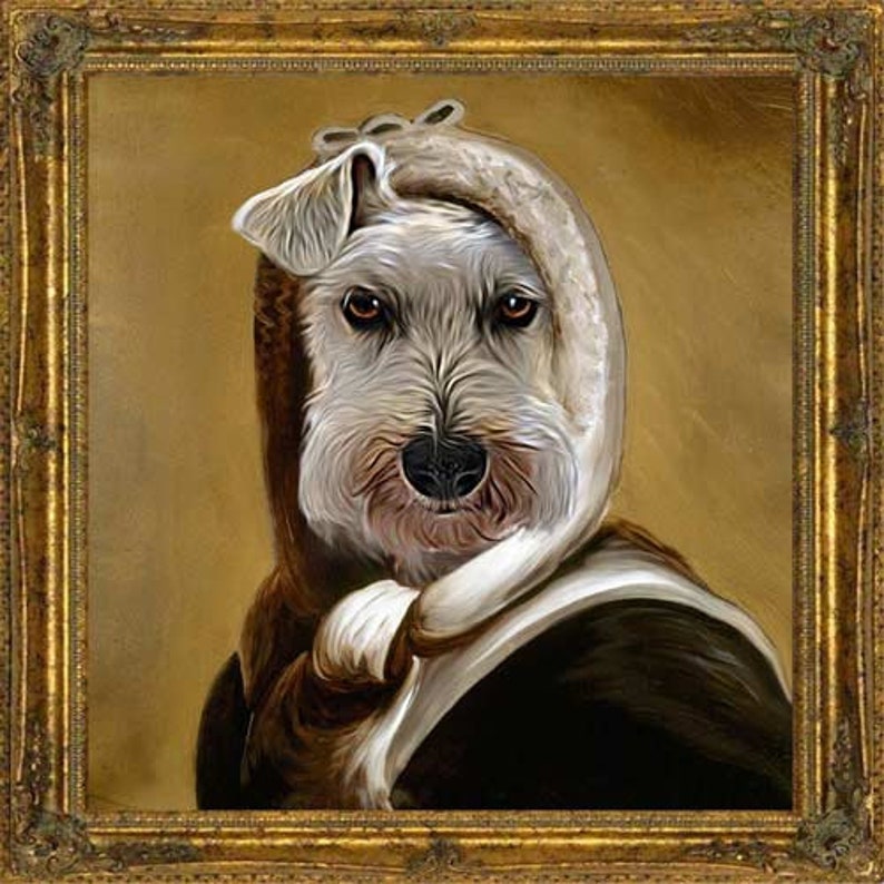 Pet Portrait Martha Washington painting using your Pet/'s Photo Renaissance Pet DogCat Portraits