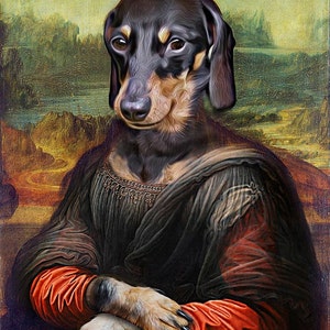 Mona Lisa - Pet Portrait - Custom Renaissance Pet Dog/Cat Portraits - Digital personalized portrait painting using your Pet's Photo image 5