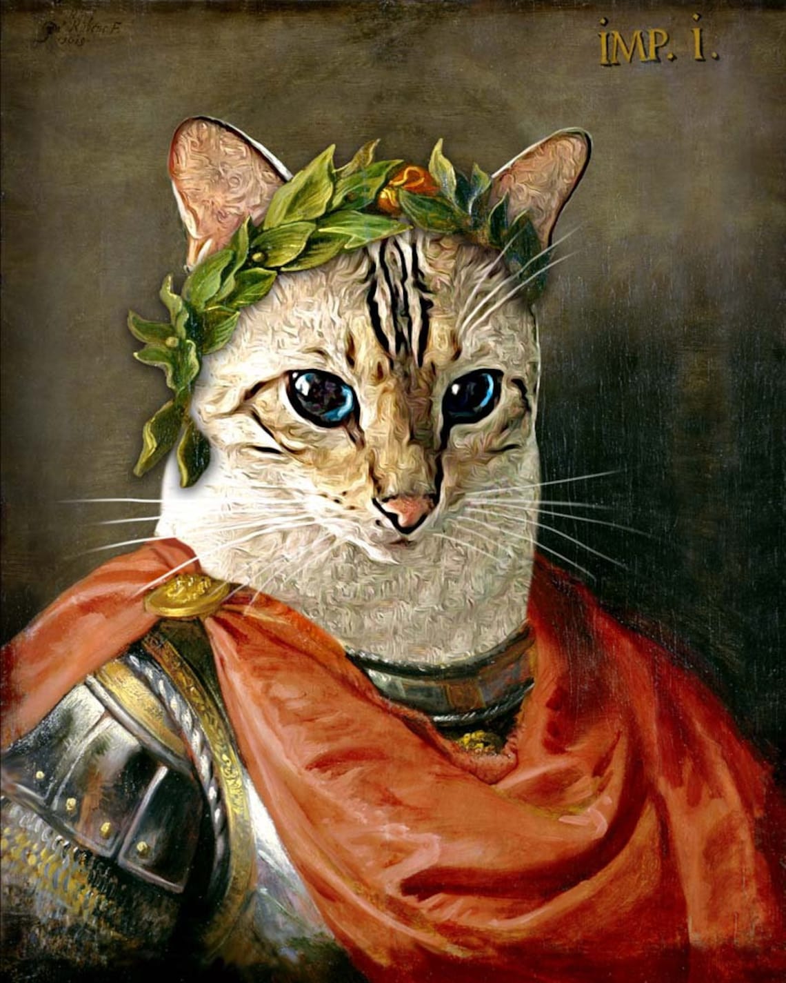 Julius Caesar Pet Portrait Custom Renaissance Pet Dog/cat Etsy