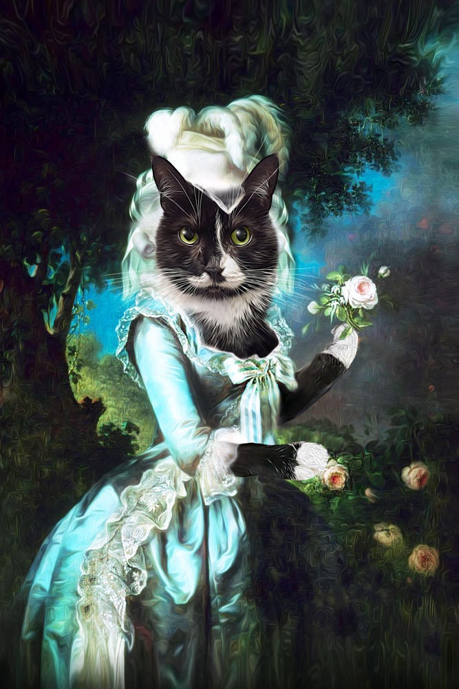 Marie Antoinette - Custom Pet Portraits - Dog Portraits and Cat