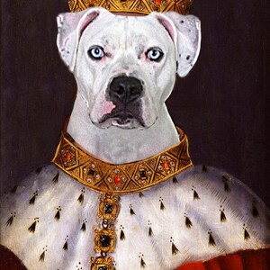 SINGLE Pet Portrait King George Custom Renaissance Pet Dog/Cat Portraits Digital personalized portrait painting using your Pet's Photo image 5
