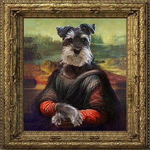 Mona Lisa - Pet Portrait - Custom Renaissance Pet Dog/Cat Portraits - Digital personalized portrait painting using your Pet's Photo image 7