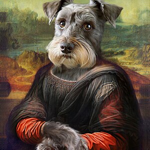Mona Lisa - Pet Portrait - Custom Renaissance Pet Dog/Cat Portraits - Digital personalized portrait painting using your Pet's Photo image 6