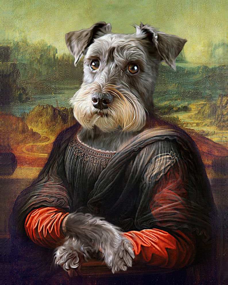 Mona Lisa - Pet Portrait - Custom Renaissance Pet Dog/Cat Portraits - Digital personalized portrait painting using your Pet's Photo image 6