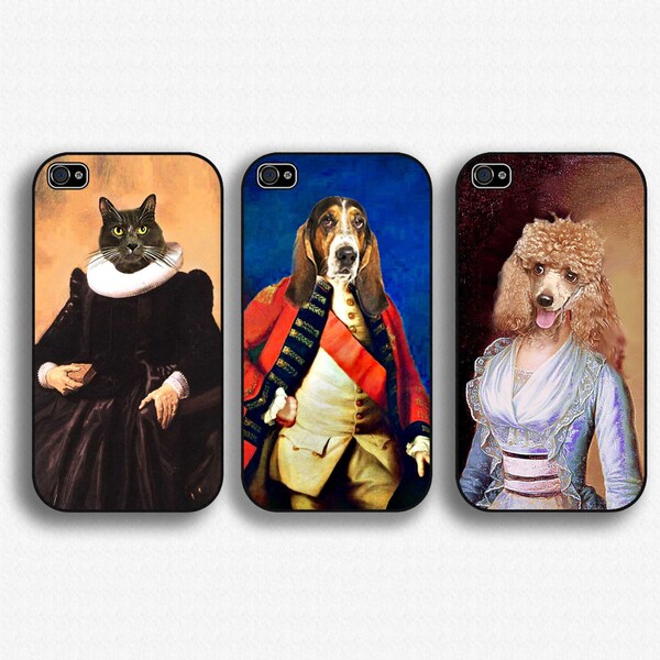 iPHONE CASE - Custom Pet Portrait iPhone Case - iPhone 4/4s, iPhone 5/5S/5C/6/6+7/7+/8/8+ iPhone X, Samsung Galaxy S3/S4/S5/S6/S7