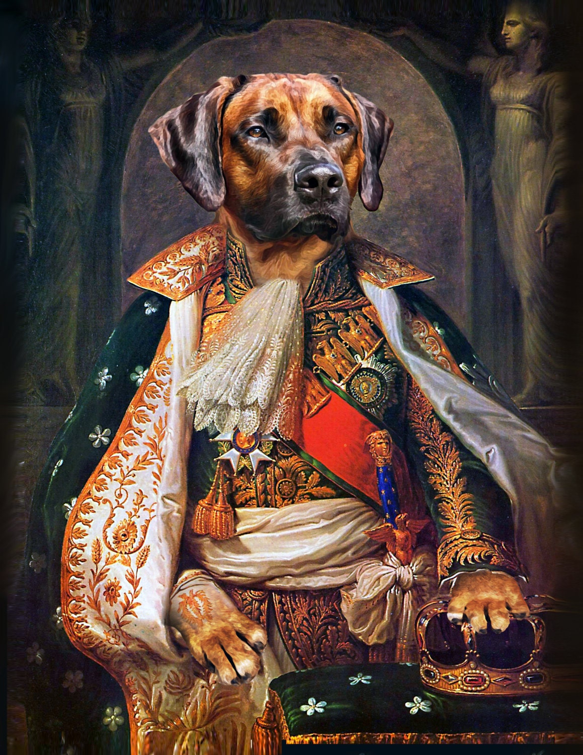 Malaysia Sex Dog Video - NapolÃ©on Bonaparte Custom Pet Portraits Dog Portraits and - Etsy