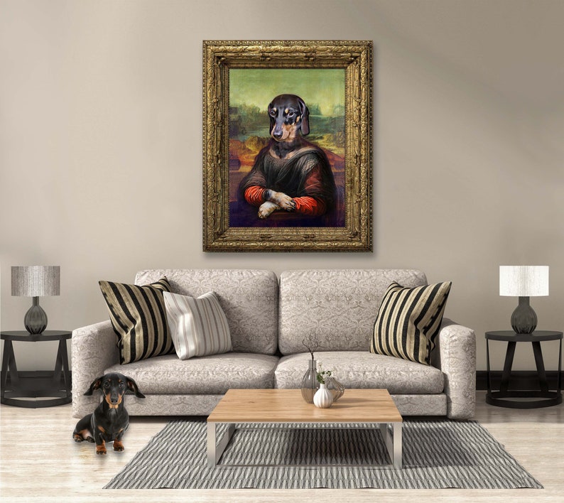 Mona Lisa - Pet Portrait - Custom Renaissance Pet Dog/Cat Portraits - Digital personalized portrait painting using your Pet's Photo image 4