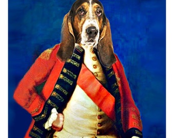 The General - Custom Pet Portraits - Dog Portraits and Cat Portraits - Digital personalized portrait painting using your pets Photo