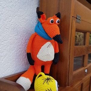 Hand crocheted fox