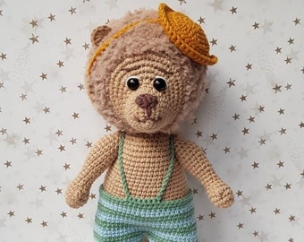 Hand crocheted lion