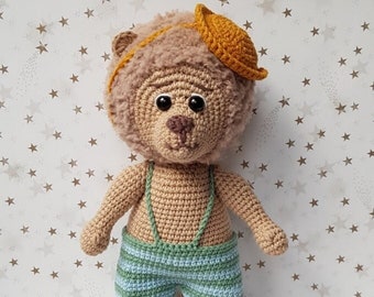 Lion crocheté à la main