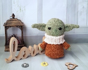 Handgehäkelte Puppe "Baby Yoda"