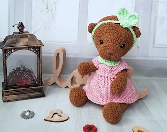 Hand crocheted bear