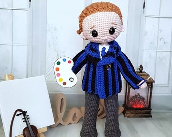 Hand crocheted doll "Xavier Thorpe"