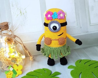 Handgehäkelter Minion "Hawaii"