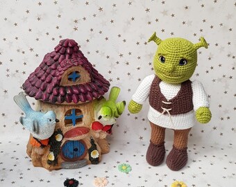 Hand crocheted ogre "Shrek"