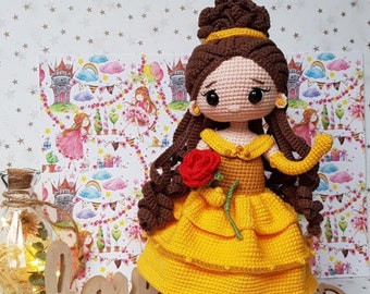 Hand crocheted doll "Princess Belle"