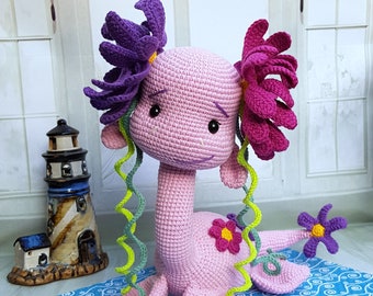 Hand-crocheted Loch Ness Monster