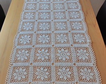 Hand crocheted large tablecloth