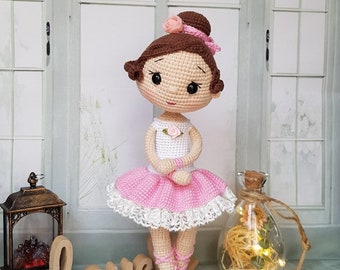 Hand crocheted ballerina