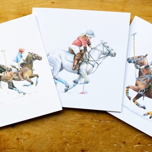 Polo Greetings Cards: Equestrian Art Notelets, Set of 5