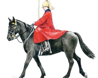 Lifeguard of the Household Cavalry Mounted Regiment, greetings card.