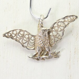 Vintage Sterling Silver Pedant Flying Eagle.