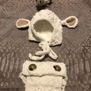 Sheep baby prop set with mini toy