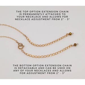 Extension chain, Extender chain, Necklace extender, Necklace extension chain, 14 k gold fill, Sterling silver, NS96