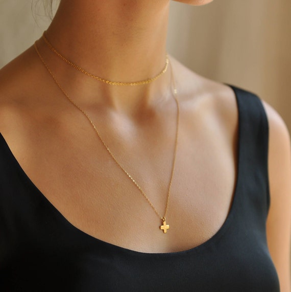 Dainty Cross Necklace Cross Necklace Women Gold Cross Necklace