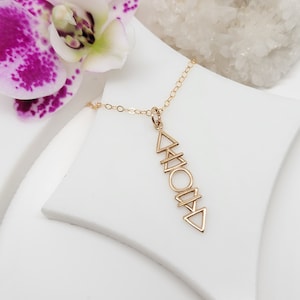 4 elements necklace Fire element Earth element Water Air Elemental symbol Zodiac signs Yoga necklace Dainty gold geometric shape Boho spirit