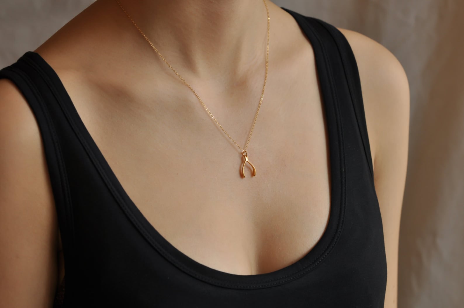Hadley Dainty Wishbone Ring main image 1