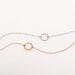 Ldurian Dainty Circle Karma Choker Necklace - 14K Gold Plated Stainless Steel, Minimalist Layering Necklace For Women - View #3