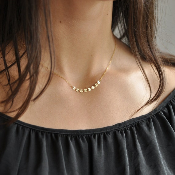 Gold Choker Layered Necklace Gold Chain Choker Delicate Gold Necklace Simple Dainty Silver Layering Choker Everyday Bridesmaid Gift for Her Etsy