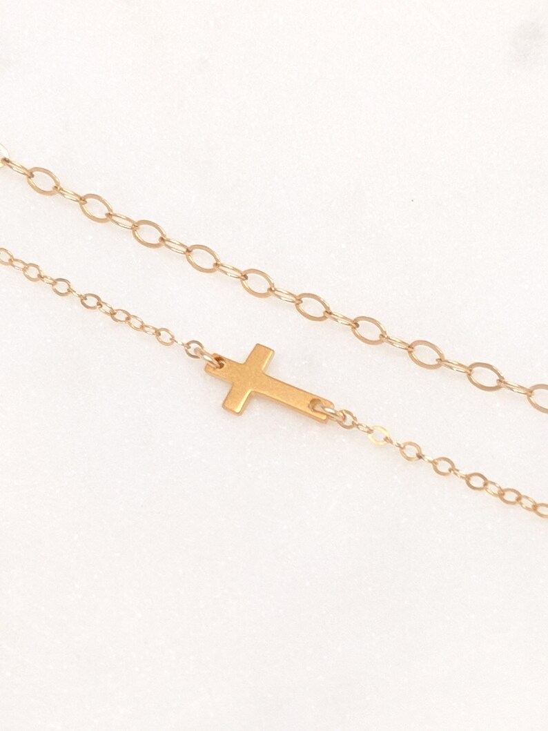 Cross Bracelet Gold Cross Bracelet Sideways Cross Bracelet Etsy