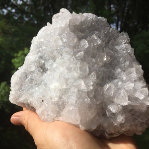 Clear Calcite Stellar Beam Cluster, Russia ~ crystals on both sides ~ high lister, sparkle and clarity