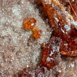 Orange Gem Sphalerite with Quartz, China ~ old stock, great crystallization