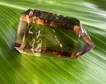 Citrine AAA with Smoky Phantoms ~ Natural Untreated ~ Polished Point ~ Devic ~ Madagascar