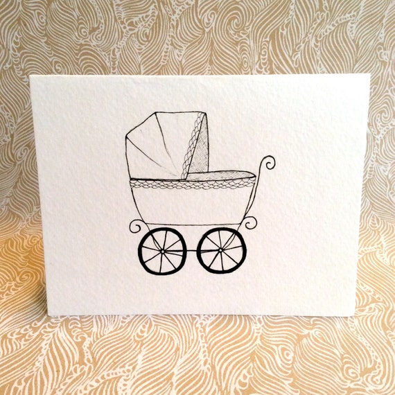 old timey baby carriage