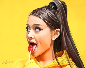 Ariana with a Lollipop Print