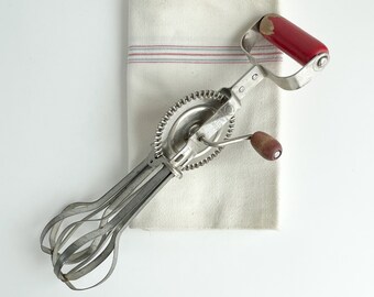 Hand Mixer with Wood Handle - Vintage Kitchen Tool