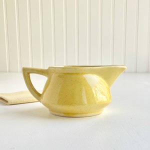 McCoy Pottery Creamer - Pretty Yellow with Brown Speckle