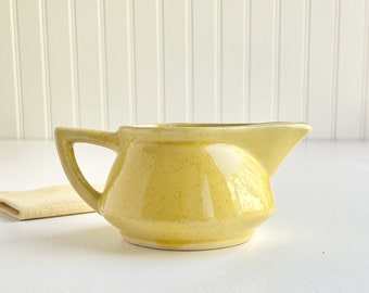 McCoy Pottery Creamer - Pretty Yellow with Brown Speckle