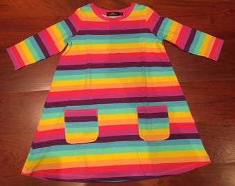 Rainbow Cotton Dress Size 2/3T and 6/7