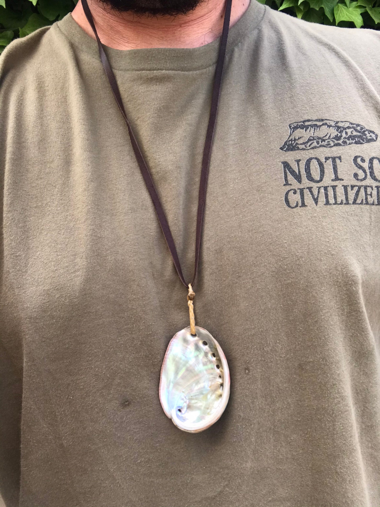 Abalone Shell Necklace by Chumash Artist Steven Saffold Etsy
