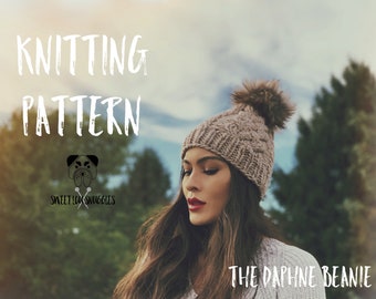 The Daphne Beanie KNITTING PATTERN // Beanie Pattern // Toque Pattern // Market Pattern // Hat Pattern