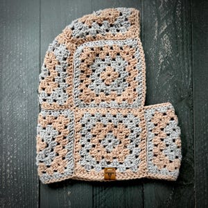Granny Square Balaclava // Hood // Winter Hat // Crochet Balaclava // Knit Balaclava